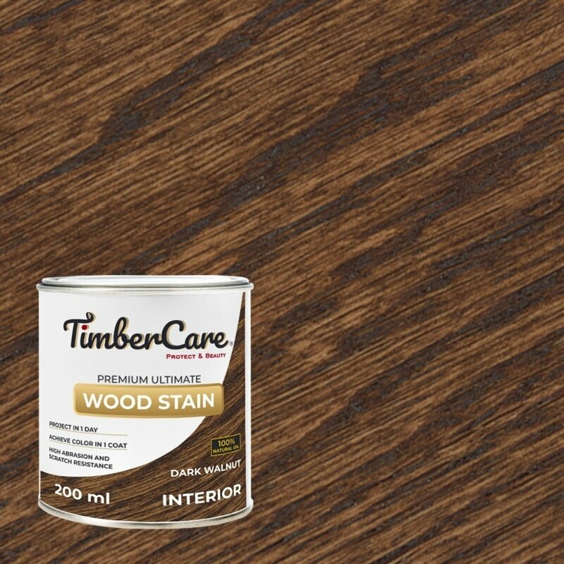 фото Тонирующее масло TimberCare Wood Stain 200 мл Темный орех 350027