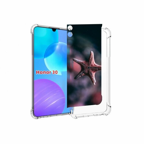 Чехол MyPads морская-звезда---starfish для Huawei Honor 30 Lite задняя-панель-накладка-бампер чехол mypads морская звезда starfish для huawei mate 40 pro plus задняя панель накладка бампер