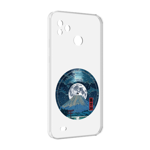 Чехол MyPads нарисованная виниловая гора с луной для Tecno Pop 5 Go задняя-панель-накладка-бампер