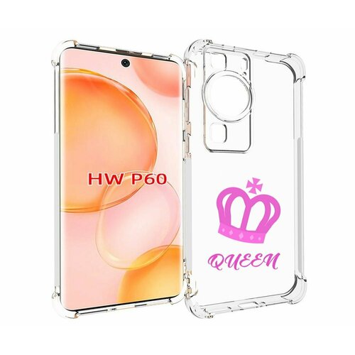 Чехол MyPads корона-королевы-розовый для Huawei P60 задняя-панель-накладка-бампер чехол mypads корона королевы розовый для realme 10s задняя панель накладка бампер
