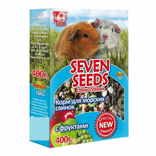Seven Seeds Корм для морских свинок с фруктами 400 гр x 5 шт.