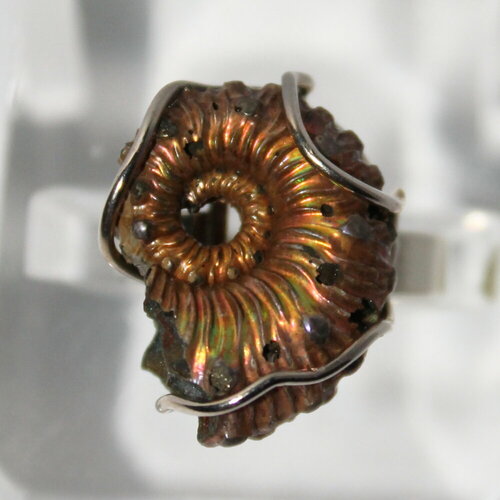 фото Кольцо true stones, размер 17, бежевый, золотой