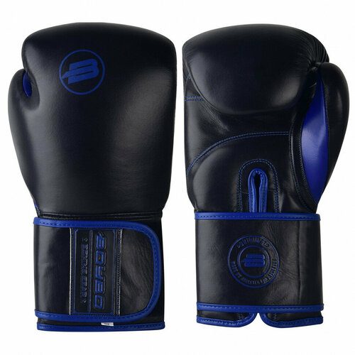 Перчатки боксёрские BoyBo Rage чёрного/синего цвета (12 Oz)
