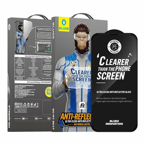 BlueO стекло для iPhone 1514 Pro AR Anti-reflective Black ультра-прозрачное 2190₽