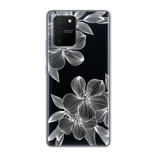 Силиконовый чехол на Samsung Galaxy A91 / Самсунг Галакси А91 Крокус, прозрачный