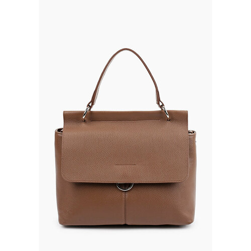 фото Сумка сэтчел afina, фактура зернистая, коричневый