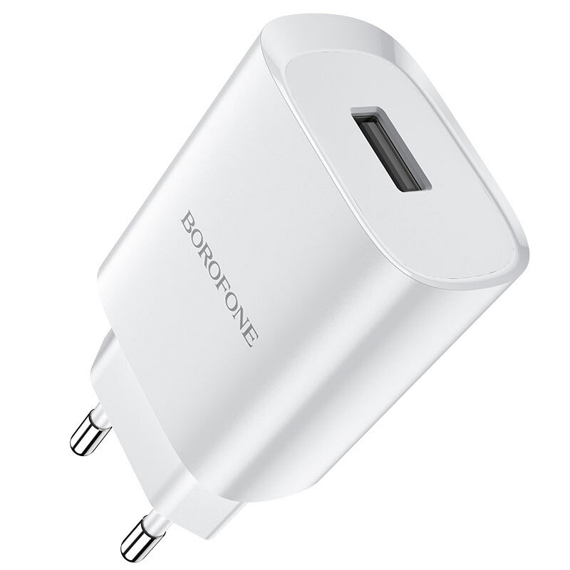 Сетевое зарядное устройство 1USB 2.1A Borofone BN1 White