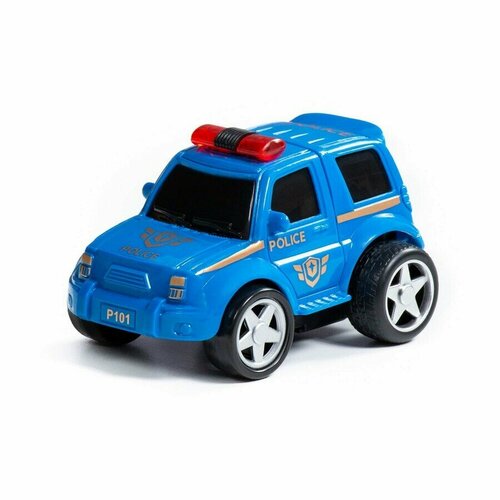 Автомобиль-полиция инерционный Крутой Вираж(в пакете) полицейский автомобиль полесье крутой вираж полиция 78902 13 см синий