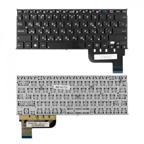 Клавиатура для ноутбука Asus Taichi 21 X201E Series. Плоский Enter. Черная без рамки. PN: 0KN0-1121UI00