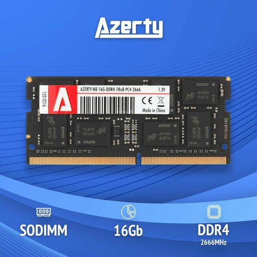 оперативная память для ноутбука sodimm 16 gb azerty ddr4 2666 мгц Оперативная память Azerty SODIMM DDR4 16Gb 2666 MHz