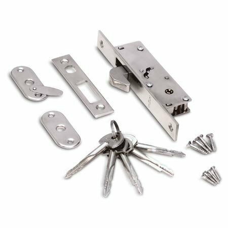 Замок APECS врезной 72-К хром