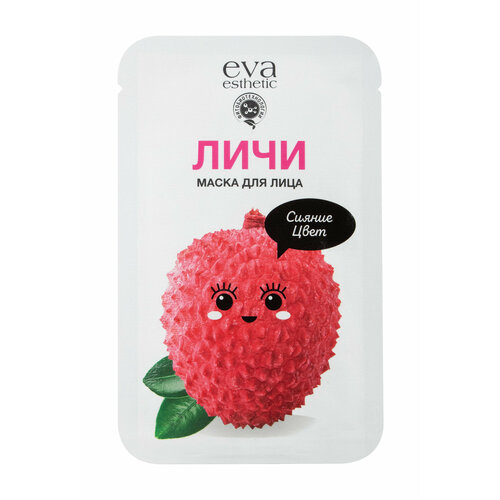Тканевая маска для сияния кожи лица с экстрактом личи и гамамелиса Eva Esthetic Маска для лица Личи сияние и цвет 384₽