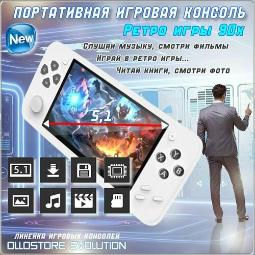 Портативная игровая консоль GAMEPAD с HD экраном.