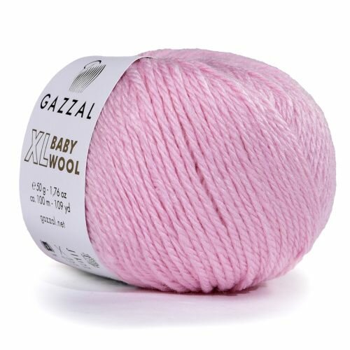 Пряжа Gazzal Baby Wool XL 836 Газзал Бэби Вул, 40% шерсть мериноса, 20% кашемир ПА, 40% акрил 50г, 100 м, 1 моток