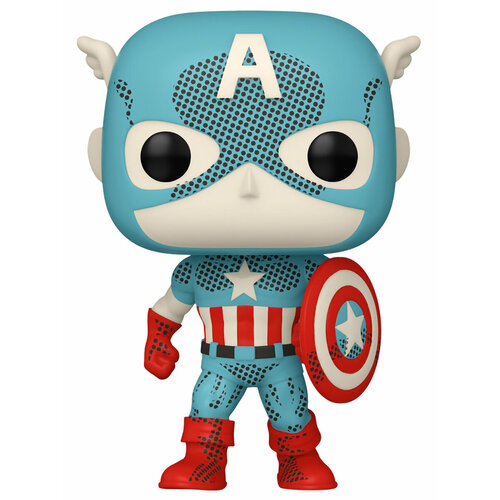 Фигурка Funko POP! Bobble Marvel D100 Retro Captain America (Exc) (1319) 74479 френч в капитан крэнки и стив