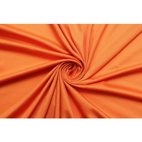 Ткань Трикотаж-стрейч морковный, ш154см, 0,5 м