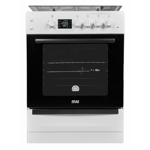 Комбинированная плита MIU 6040 ЕRPDCHK белая 60 см газовая с электрической духовкой конвекция вертелгриль чугунные решетки полный газ-контроль 3786000₽