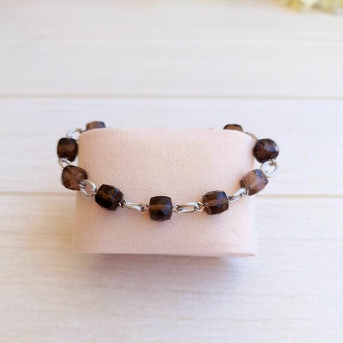 Браслет Artlab, 1 шт., коричневый, серебристый