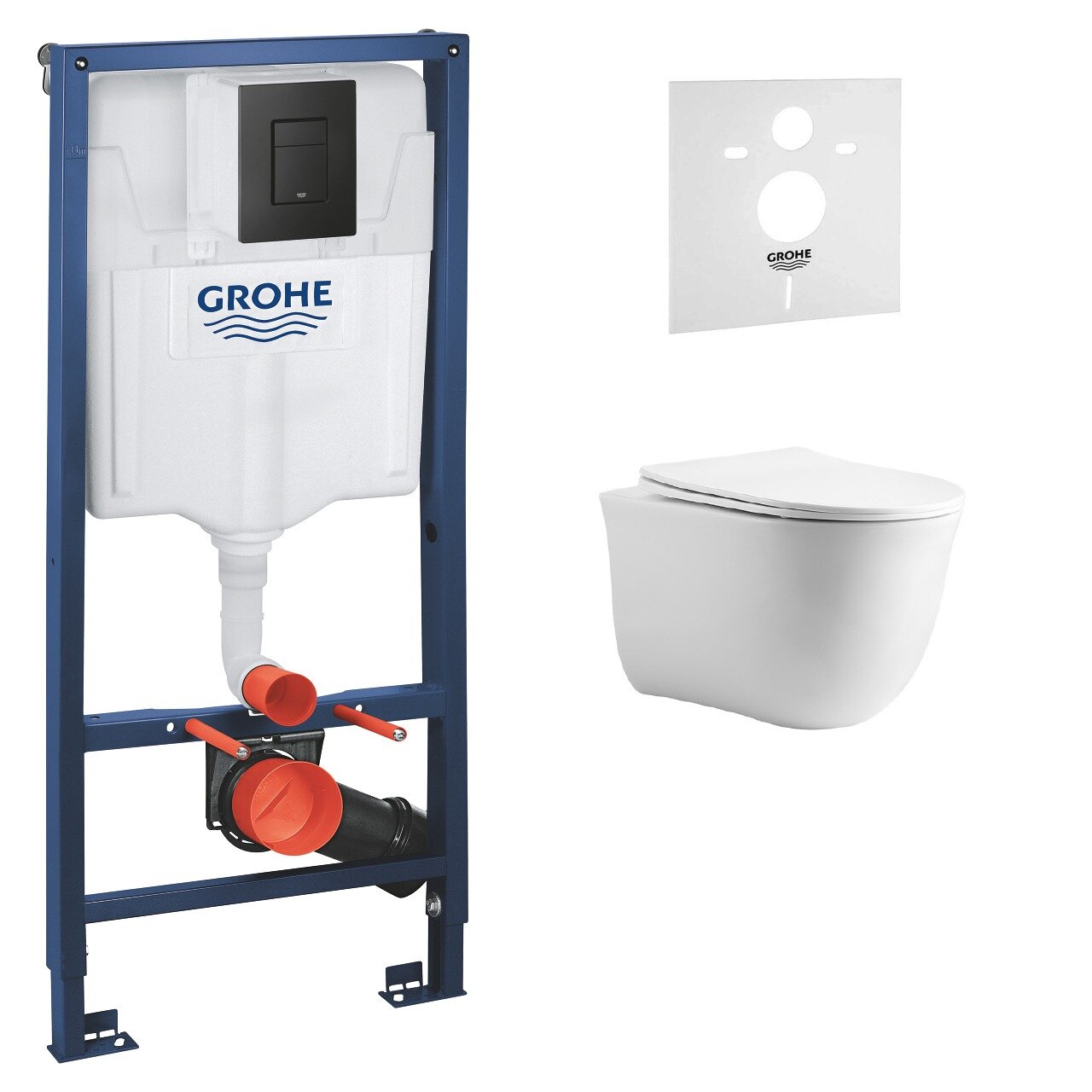 фото Комплект инсталляции GROHE Solido с унитазом Aquatek классик и сиденьем с микролифтом (NW0151/S)