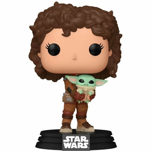 фигурка funko bobble star wars mandalorian grogu with chowder squid exc 54528 10 см Фигурка Funko головотряс Star Wars: The Mandalorian - POP! - Peli Motto with Grogu 76552