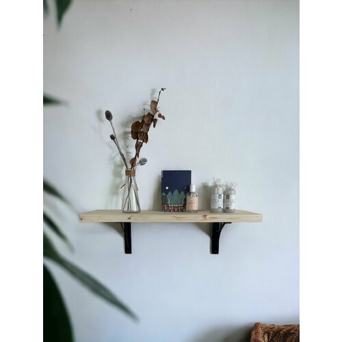 Полка настенная с комплектом держателей LOFT навесная Хвоя Размер 20х80х4 см 2058₽