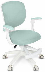 Растущее детское кресло для школьника ErgoKids Soft Air Green (арт.Y-240 KZ) с подлокотниками для обычных и растущих парт и чехлом