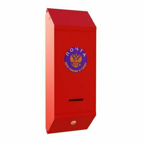 Ящик почтовый Столбик красная шагрень (3003) с замком Миасс 0975/117х320х54