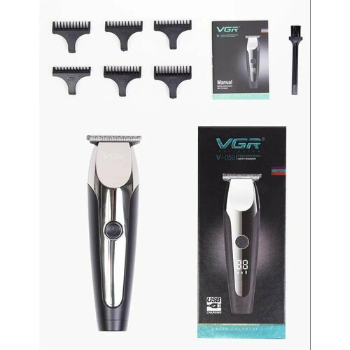 Машинка для стрижки VGR V-059 серебристый черный 142600₽
