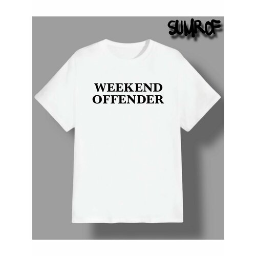 Футболка Zerosell weekend offender, размер M, белый мужская футболка weekend offender ratpack белый размер m