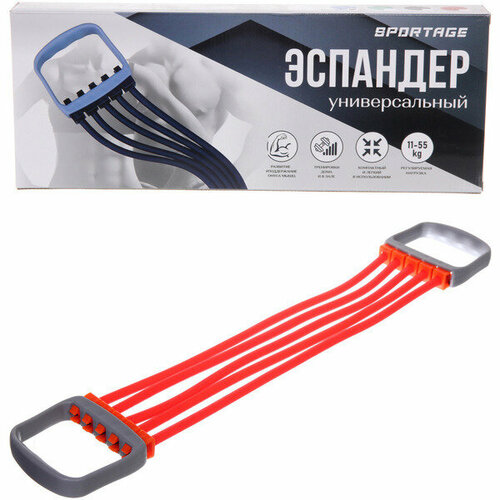 Эспандер универсальный с регулируемой нагрузкой Sportage 11-55 кг красный 849₽