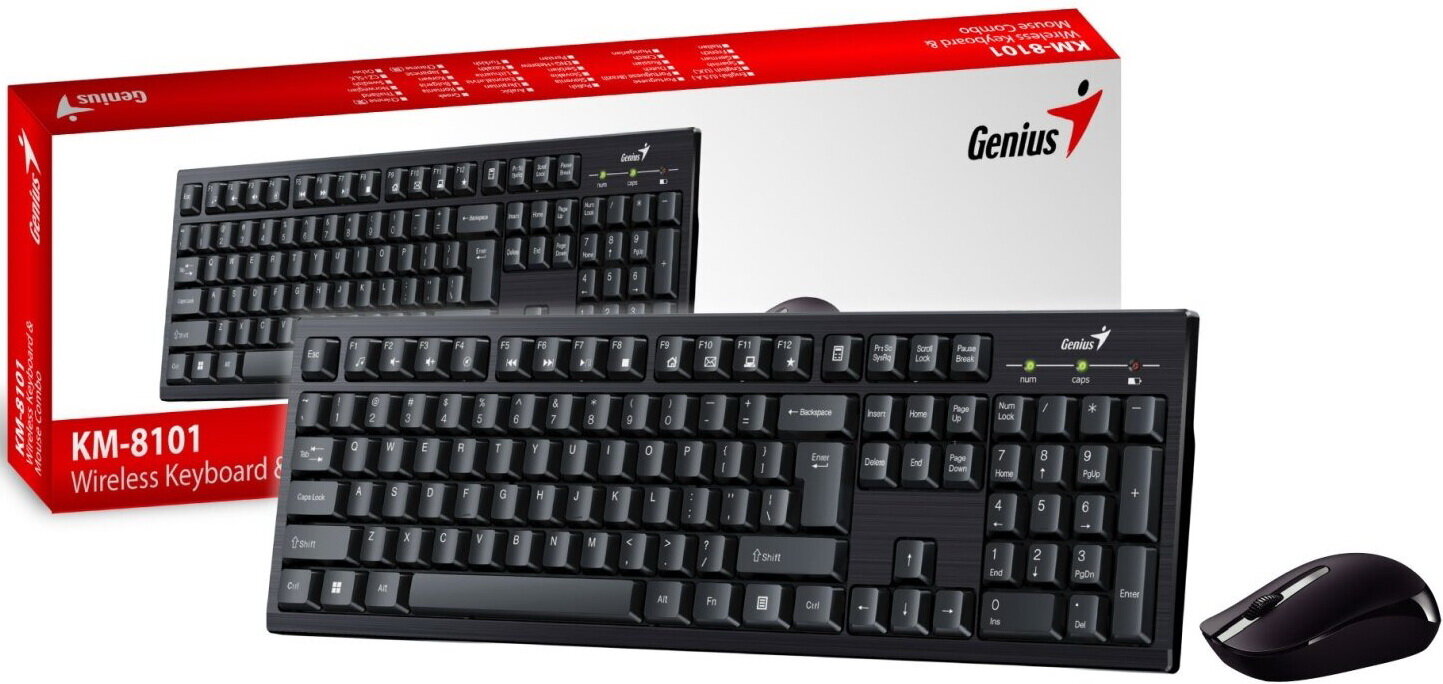 Клавиатура+мышь Genius KM-8101 black (31340014402) - фото №12