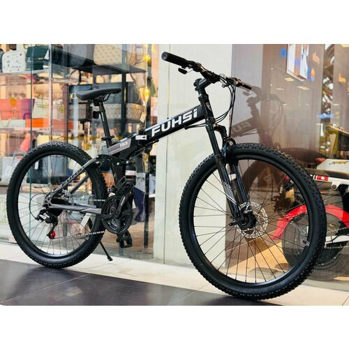 Велосипед горный скоростной FUNSI 633 21s 26 дюймов взрослый мужской и женский для прогулки скоростной спортивный велик черныйсерый 24990₽