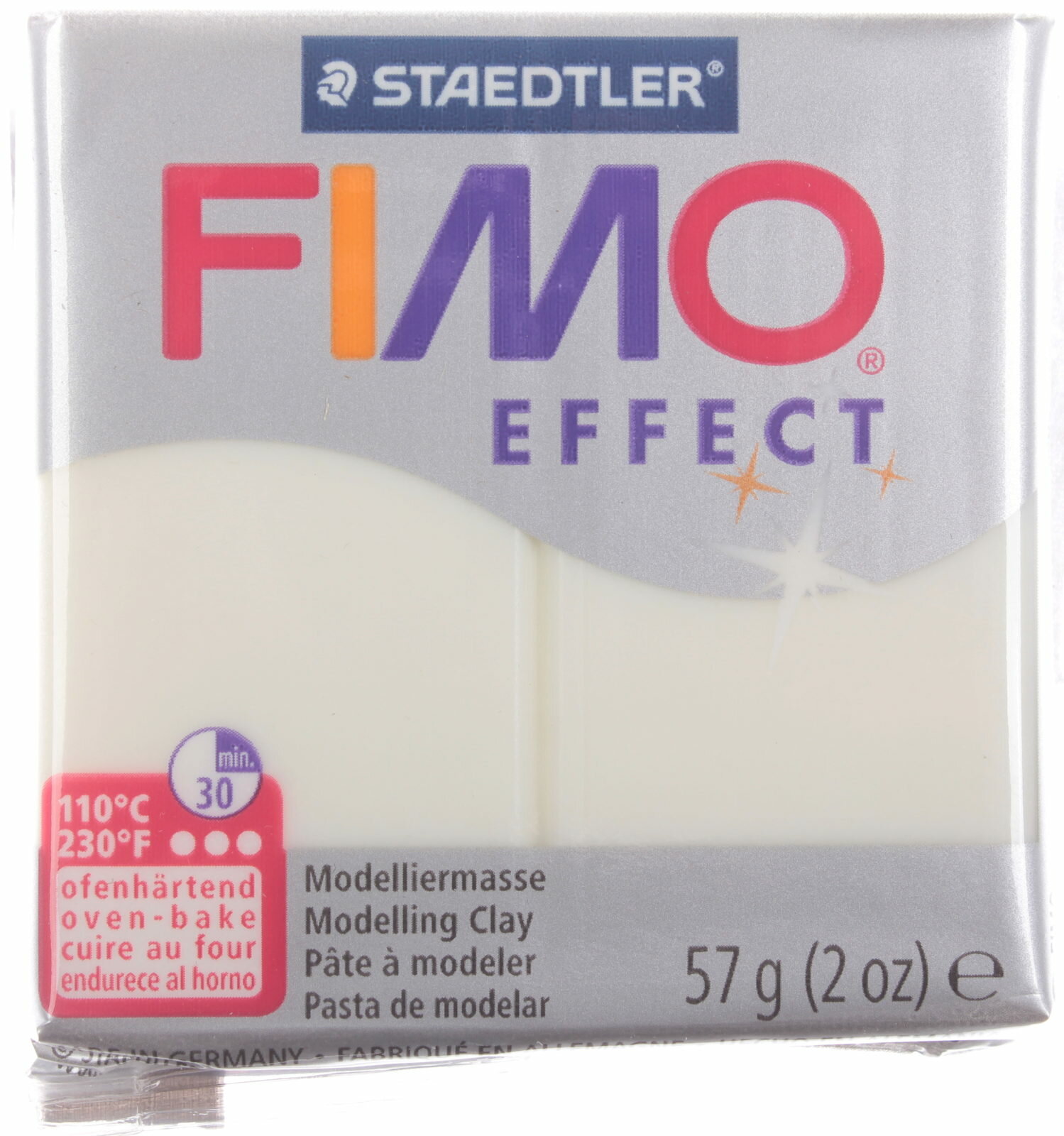 Полимерная глина FIMO Effect, люминесцентный (04), 57г, 1шт