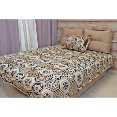 Комплект гобеленовый покрывало 2 наволочки размер покрывала 220200 см наволочки 6250см шестиугольники 6950₽