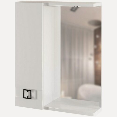 Изображение товара Шкаф навесной Mixline "КВАДРО-55" левый с подсветкой (ПВХ)