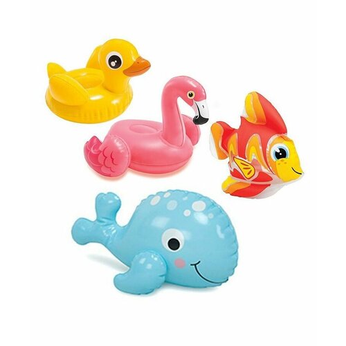 Набор надувных зверюшек для ванной 4 шт Intex 58590 920₽