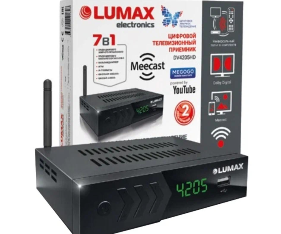 ТВ-тюнер LUMAX DV-4205HD черный