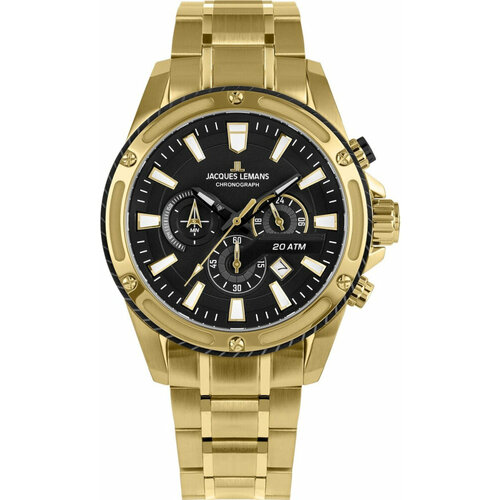 фото Наручные часы jacques lemans sports, желтое золото