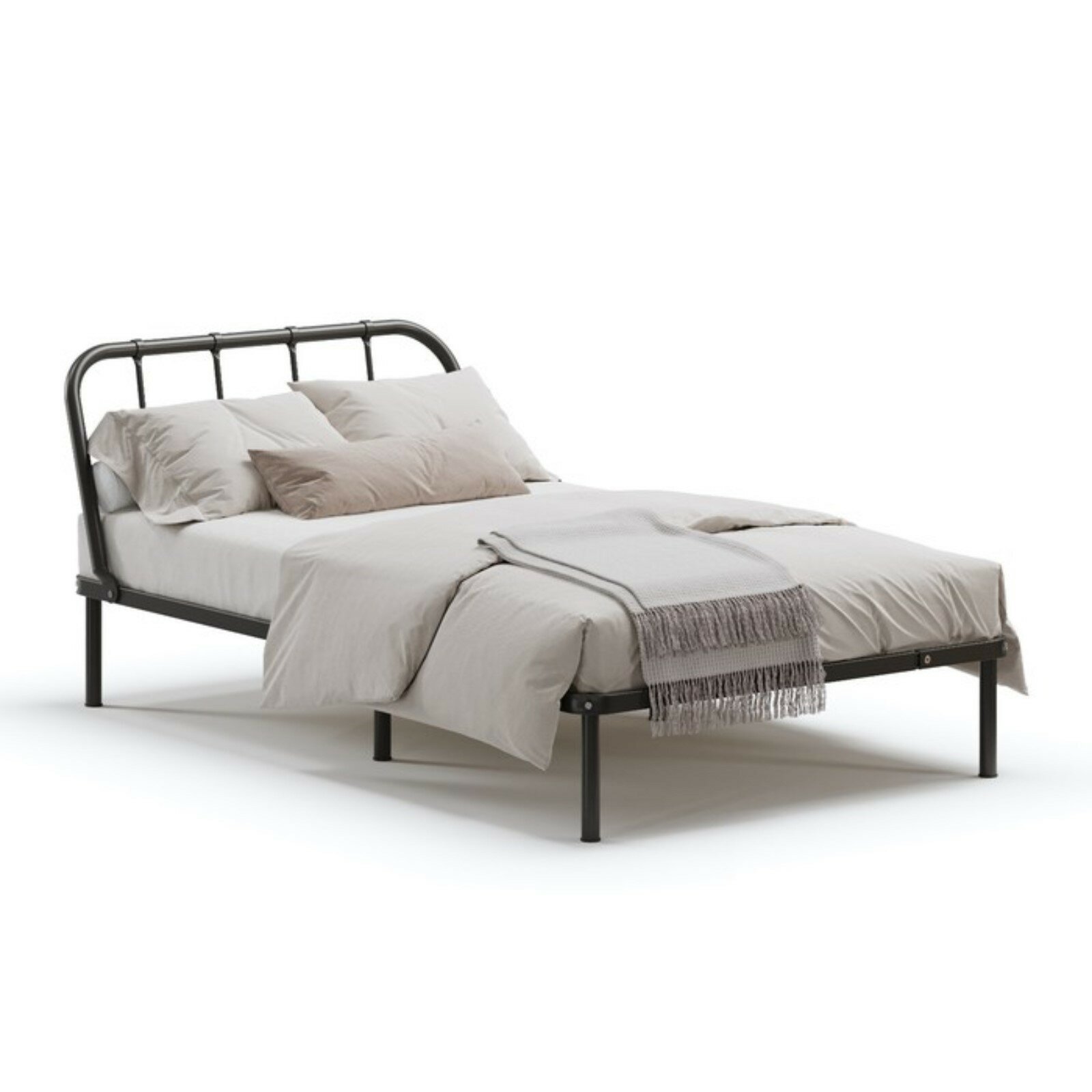 фото Кровать разборная металлическая Мира 1200х2000 черная