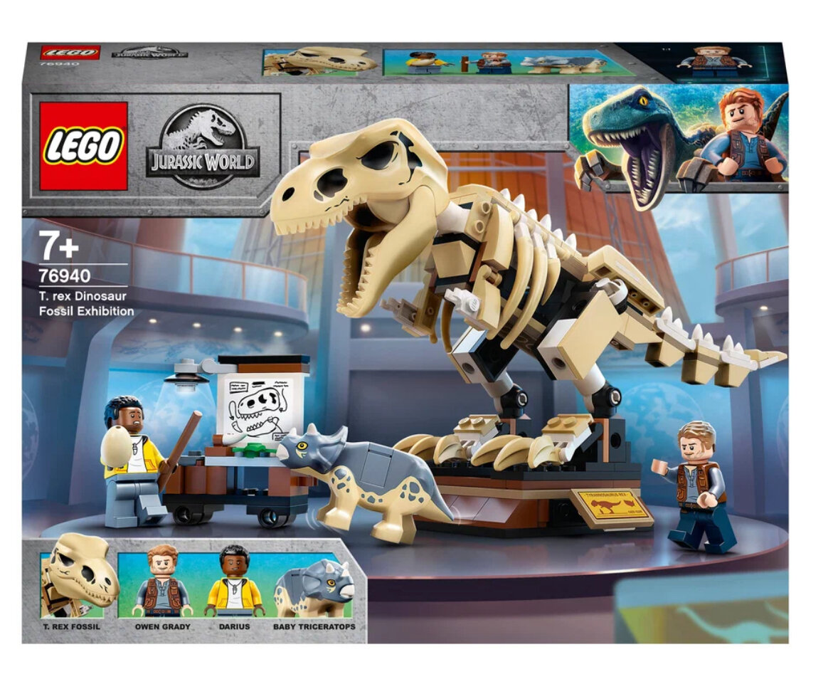 Конструктор LEGO Jurassic World 76940 Скелет тираннозавра на выставке, 198 дет.