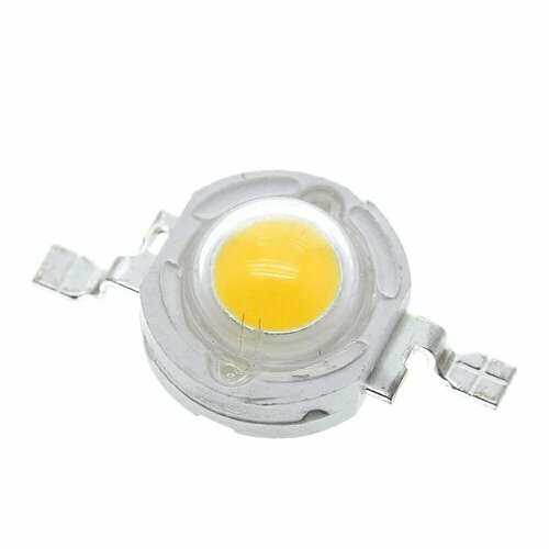 Светодиод яркий (COB LED) 1 Вт, 100-110 Лм, 3.2-3.4 В, белый теплый (2800-3000 К), 5 шт.