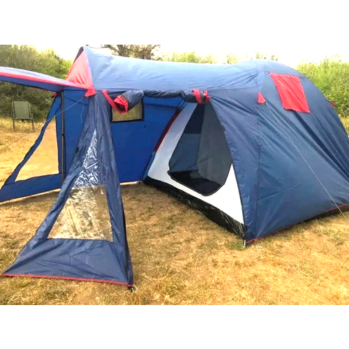Палатка туристическая 4-х местная кемпинговая / Двухслойная / С москитной сеткой / В чехле
