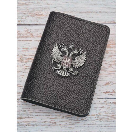 Обложка для удостоверения Русское ремесло, черный