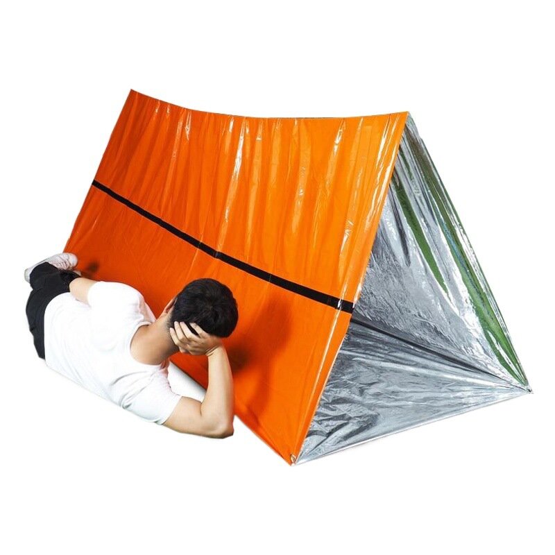 фото Одеяло первой помощи Shengkai, кемпинговое, теплоизоляционное, влагостойкое, оранжевое