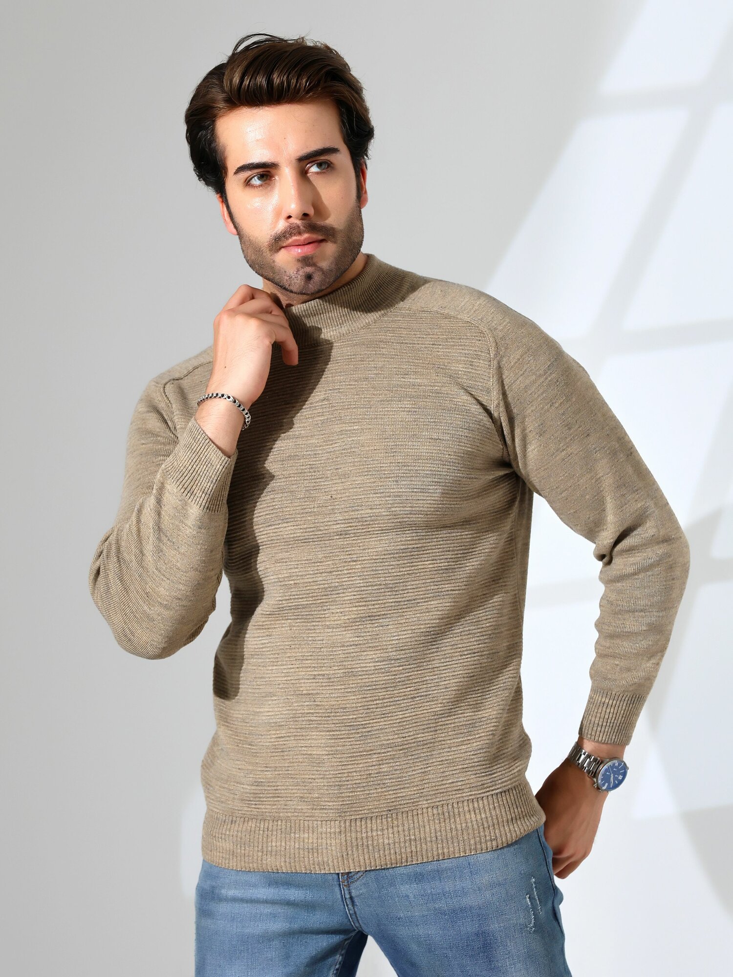 Джемпер DECADE, размер 52, коричневый