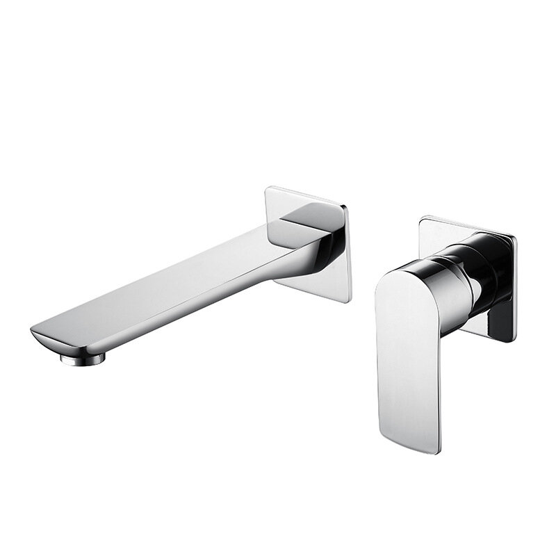 фото Смеситель для умывальника, латунь, встраиваемый, серый