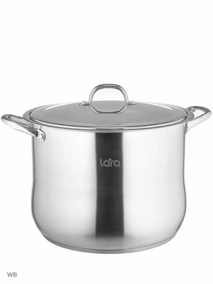 Кастрюля с крышкой LR02-46/19,2 литра/для всех видов плит