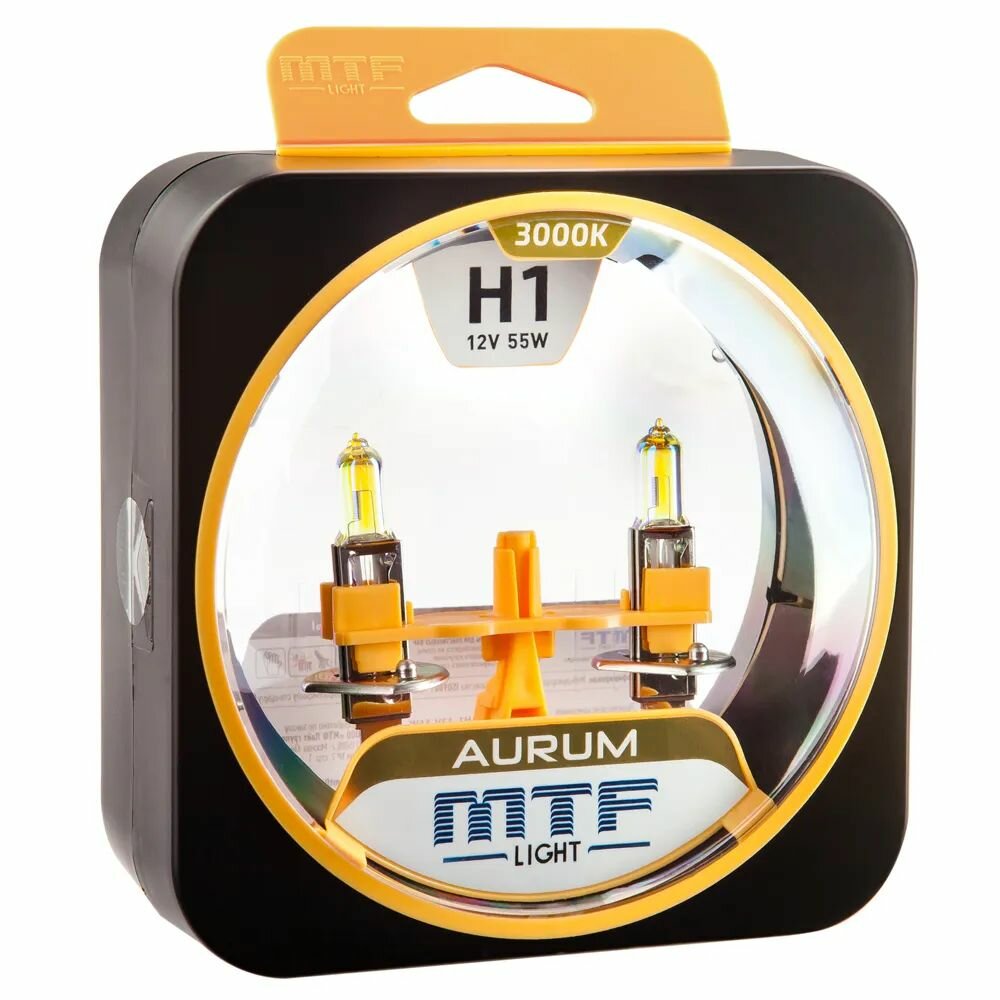 Комплект галогенных ламп MTF light H1 Aurum 2шт.
