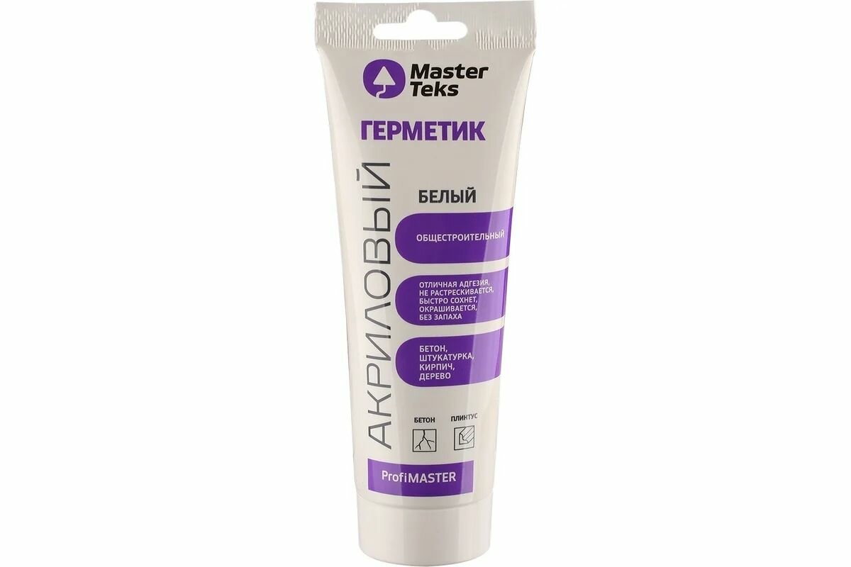 фото Герметик MASTERTEKS Profimaster Акрил общестроительный, 250 мл, белый