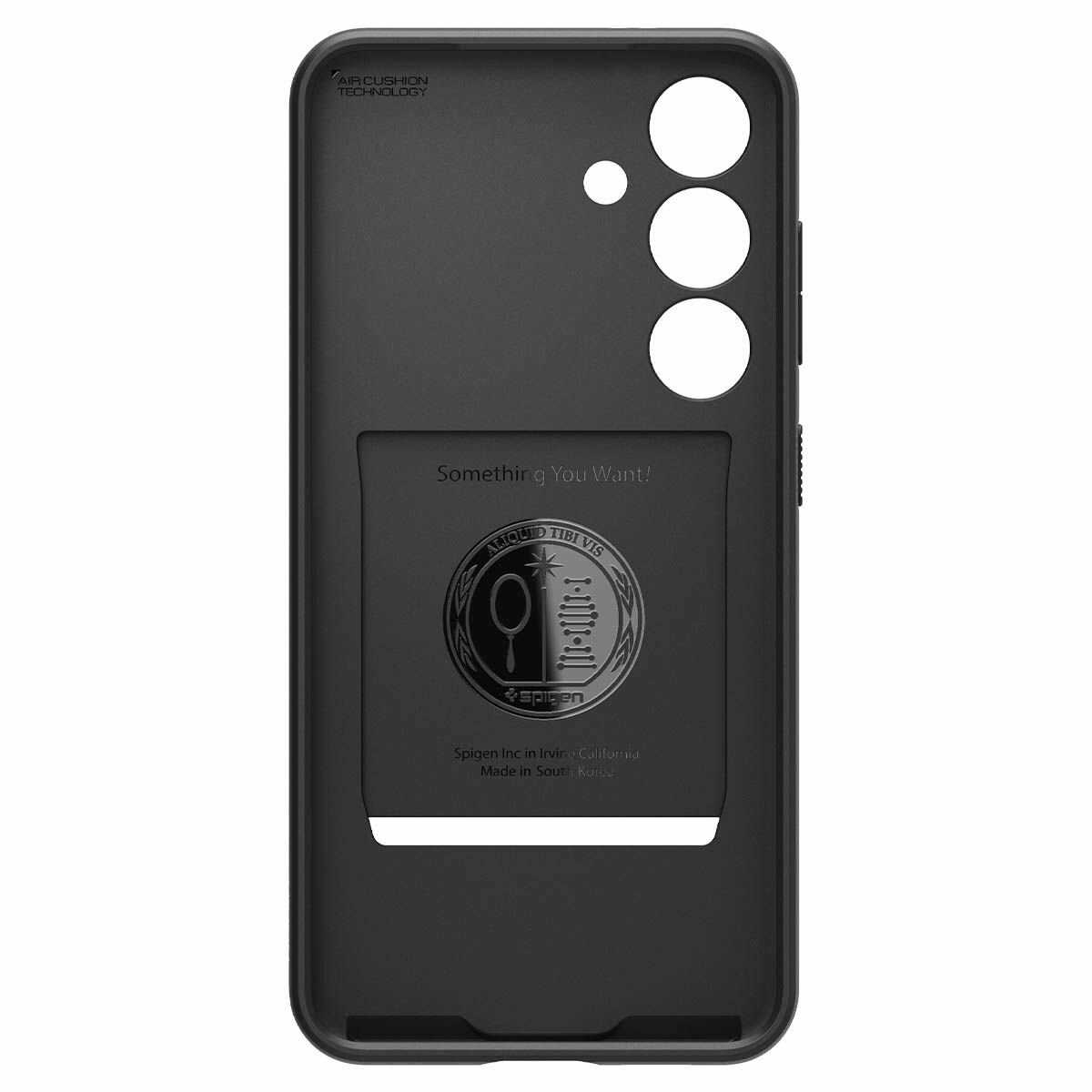 Чехол Spigen на Samsung Galaxy S24 (ACS07360) Liquid Slot / Спиген для Галакси С24 картхолдер, противоударный, с защитой камеры, черный — фото 1